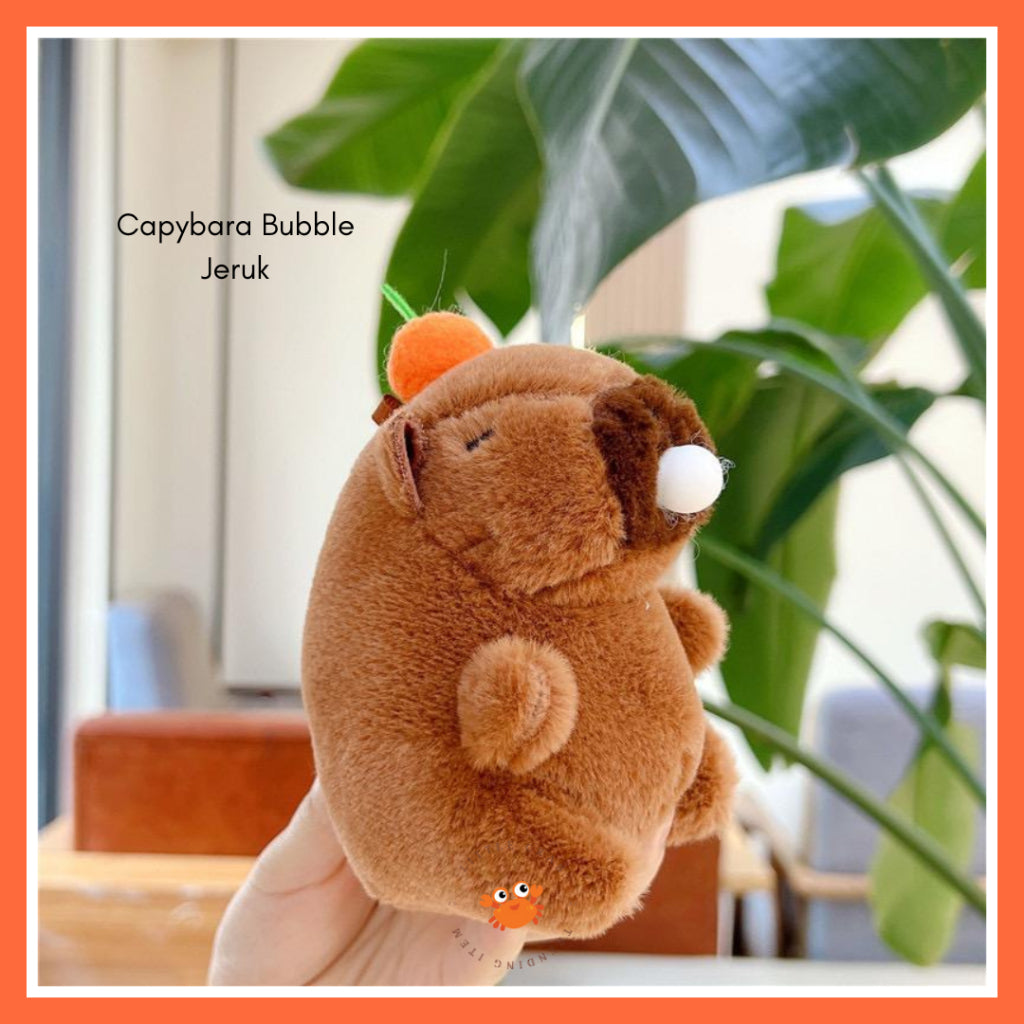Pekanbaru Gantungan Kunci Boneka Capybara Mini Unik Keychain Plush Doll Beruang Gemoy