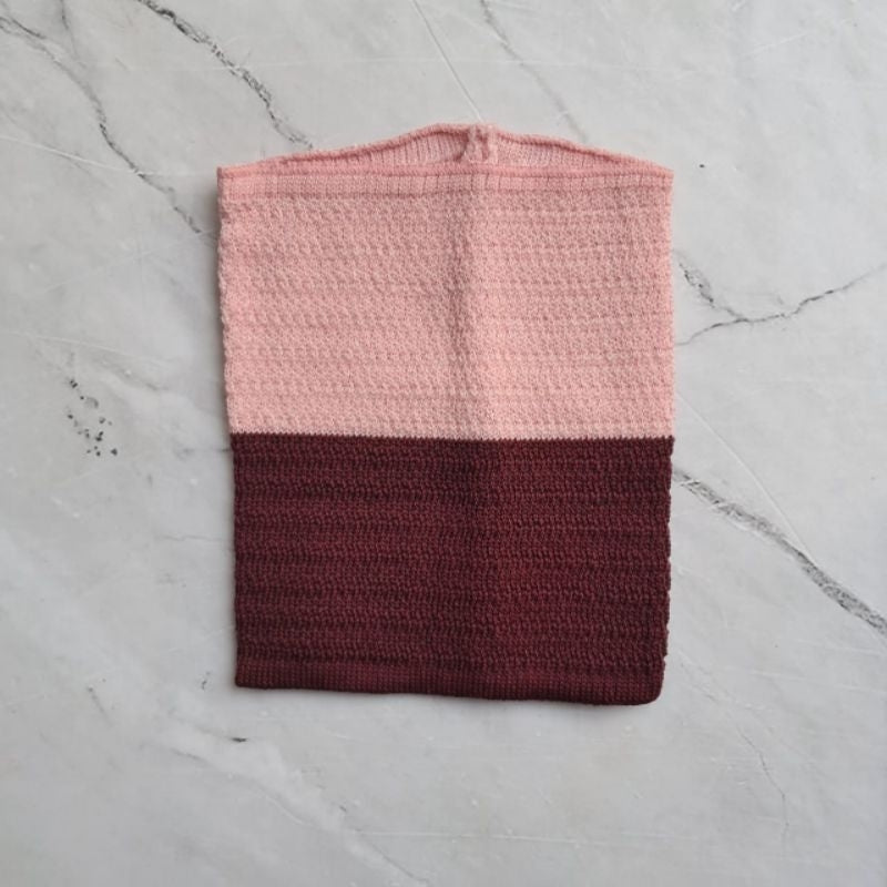 Pekanbaru Ciput rajut 2 warna zig-zag/inner rajut dalaman  kerudung/ciput bandana rajut