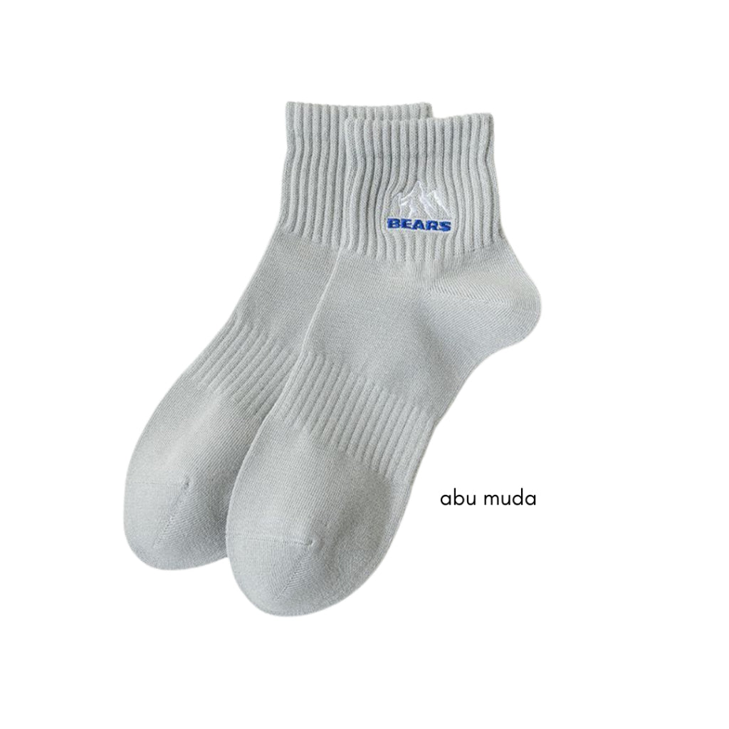 Pekanbaru Kaos Kaki Pendek Motif Gunung Bears High Quality Socks Unisex Simple