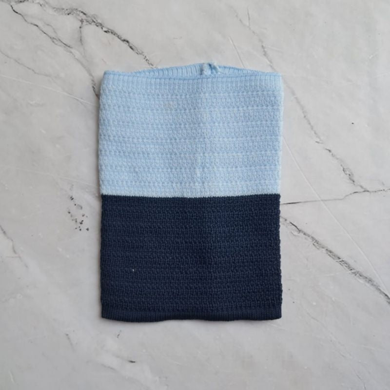 Pekanbaru Ciput rajut 2 warna zig-zag/inner rajut dalaman  kerudung/ciput bandana rajut