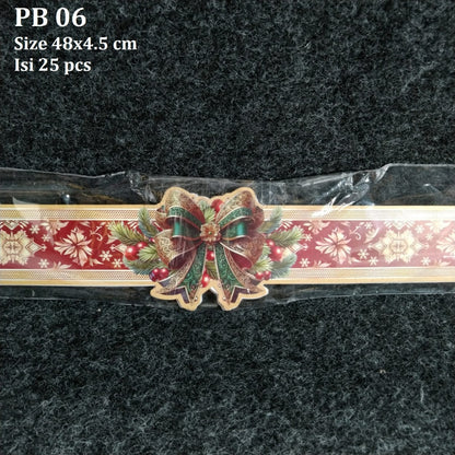 Pekanbaru Christmas Paper Belt / Pita Kertas Natal 48X4.5 Cm Per Pack