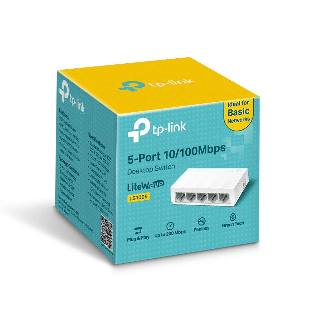 Pekanbaru Tp-Link Ls1005 5-Port 10/100Mbps Desktop Switch