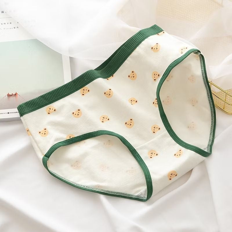Pekanbaru Celana Dalam Wanita Motif Strawberry Fashion Jepang Crotch Mid Waist