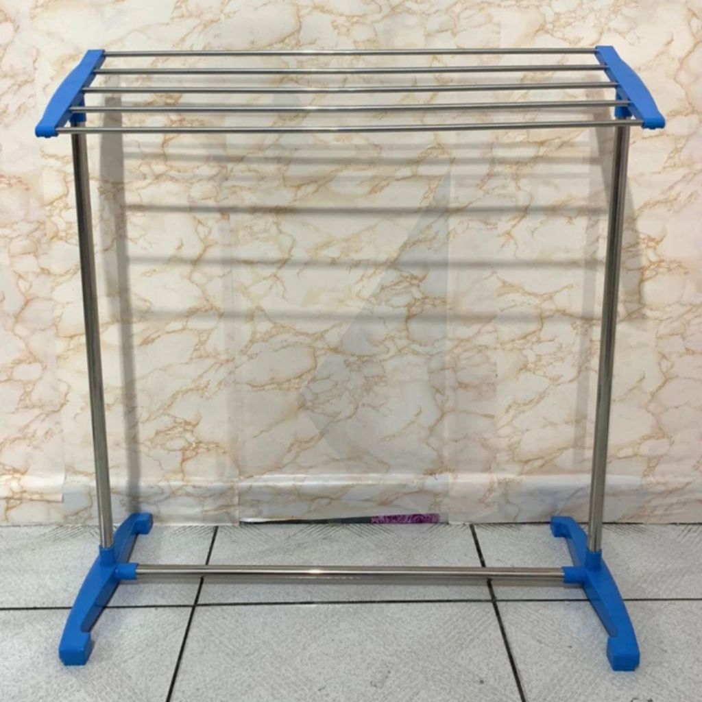 Pekanbaru Jemuran Handuk Stainless SUNNY Rak Handuk Gantungan Pakaian Keset Warna Hitam Biru