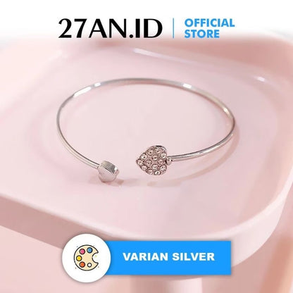 Pekanbaru Gelang Bracelets Fashion Swan Cuff Bracelet With Zircon Women Animal Bird