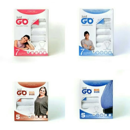Pekanbaru HR- Celana Dalam Sekali Pakai Just Go / CD Kertas Sekali Pakai Traveling Umroh Haji Nifas Spa "Just Go"