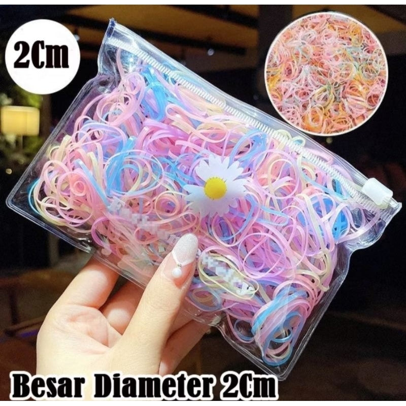 Pekanbaru Free Pouch - 1000Pcs S Ikat Rambut Karet Jepang Anak / Ikat Rambut