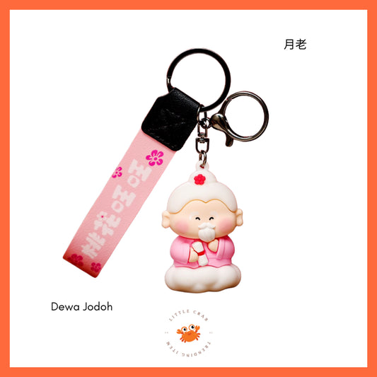Pekanbaru Gantungan Kunci Motif Dewa Keberuntungan Jodoh Pendidikan Cute God Keychain Gemoy