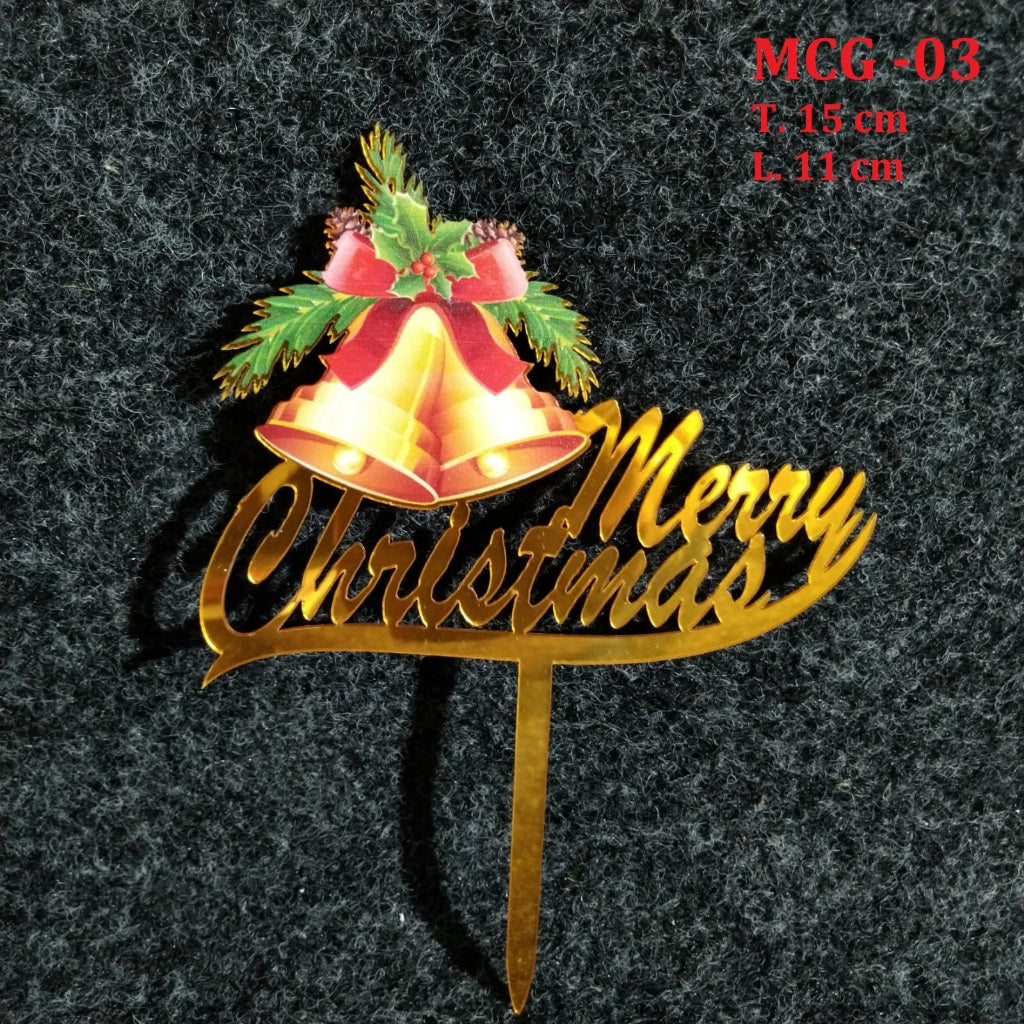 Pekanbaru Christmas Cake Topper / Topper Kue Motif Natal (Instan Only)