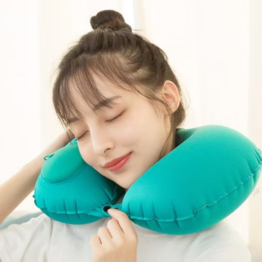 Pekanbaru Bantal Leher Angin Pompa Otomatis / Traveling Inflatable Neck
