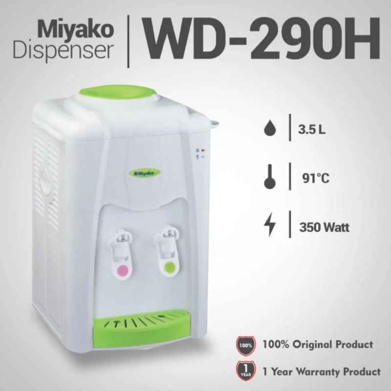 Pekanbaru Dispenser Miyako Wd-290Phc Hot And Cool / Wd 290 Phc / Wd 290Phc