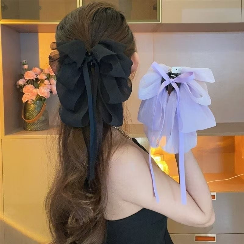 Pekanbaru Jepit Pita Besar Model Bowknot Polos High End Japanses & Korean Style Klip
