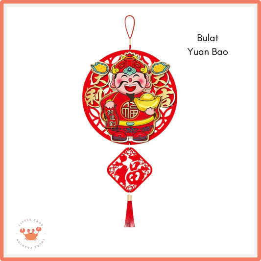 Pekanbaru Gantungan Jumbo Cai Shen Ye  Happy Chinese New Year Merah Timbul Hiasan Pajangan Imlek