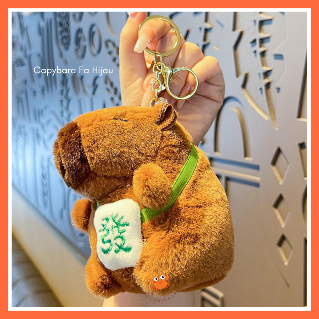 Pekanbaru Gantungan Kunci Boneka Capybara Mini Unik Keychain Plush Doll Beruang Gemoy