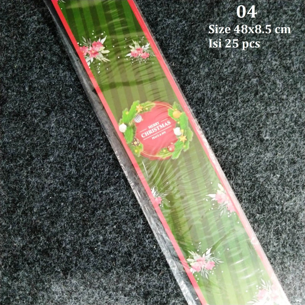 Pekanbaru Christmas Paper Belt / Pita Kertas Natal 48X 8.5 Cm Per Pack