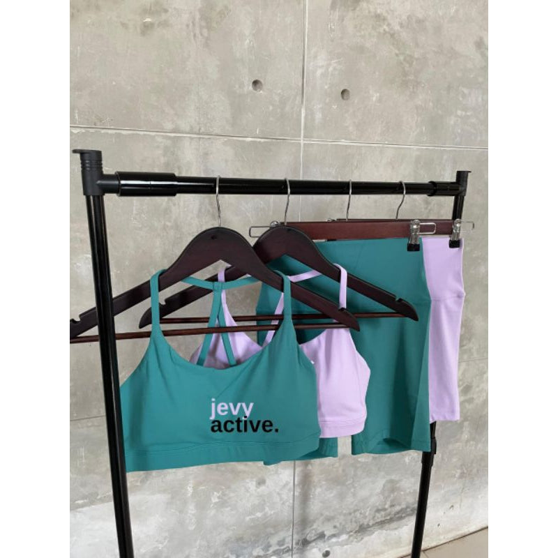 Pekanbaru JevyActive - Mochi Set - Short Pants + Sport Bra Set - Baju Olahraga Wanita