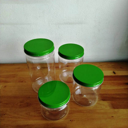 Pekanbaru Toples Plastik Tutup Ulir Aluminium Edisi Lebaran/ Idul Fitri Berbagai Ukuran (Instant Only)