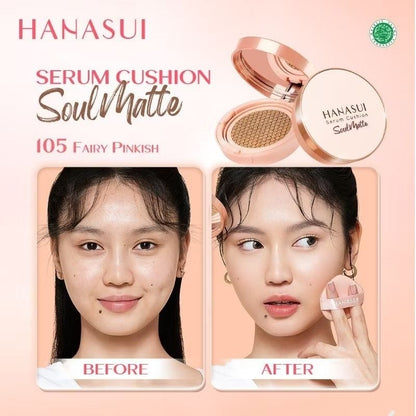 Pekanbaru Hanasui Serum Cushion Soulmatte Foundation Bedak