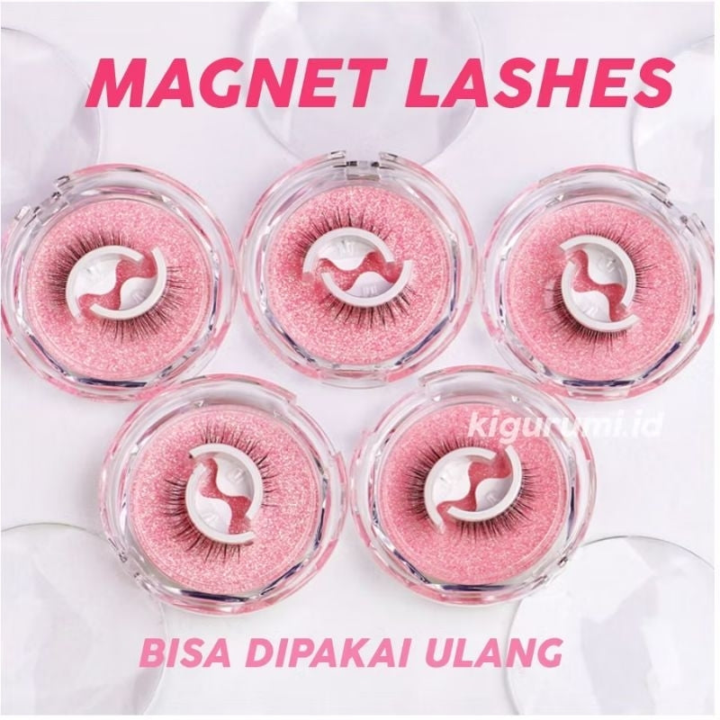 Pekanbaru Bulu Mata Magnet 3D Tanpa Lem Eye Lash Palsu Eyelash Extention