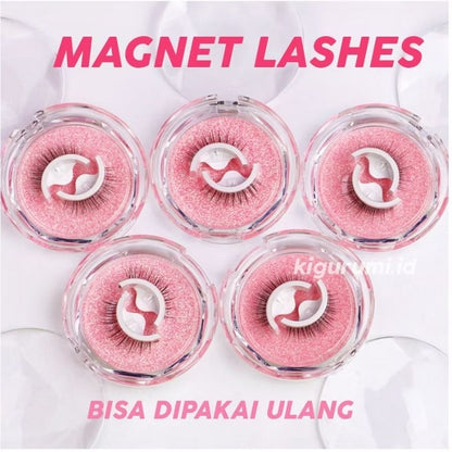 Pekanbaru Bulu Mata Magnet 3D Tanpa Lem Eye Lash Palsu Eyelash Extention