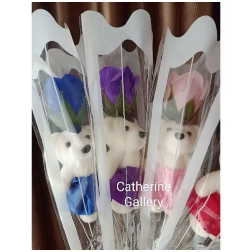 Pekanbaru Bunga Teddy Setangkai / Bunga Valentine / Bunga Mawar Teddy / Bunga Hari Guru