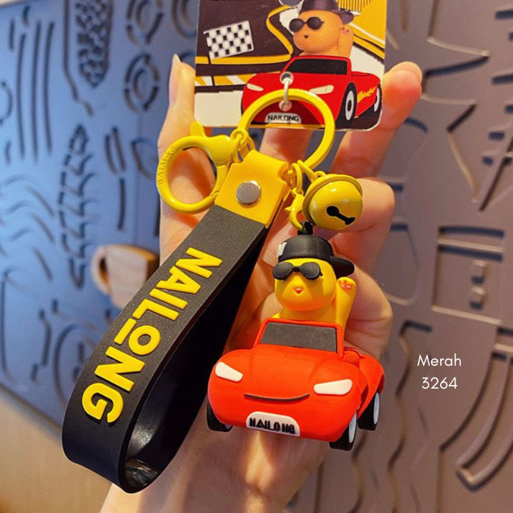 Pekanbaru Gantungan Kunci Nailong Dino Kuning Karakter Emoticon Full Body Badan Gemoy Keychain