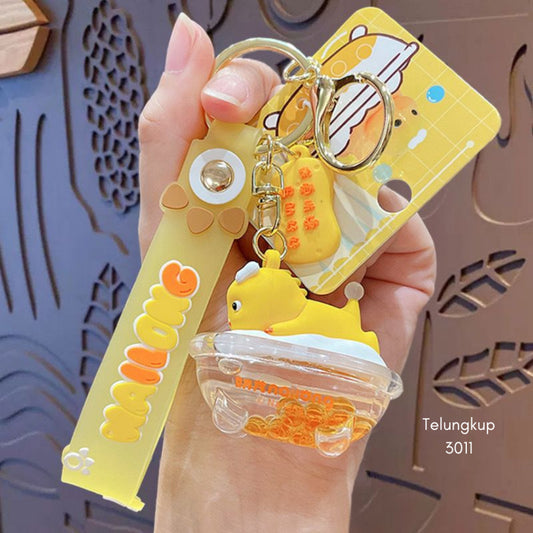 Pekanbaru Gantungan Kunci Nailong Bathtub Dino Kuning Biru Mandi Keychain Gemoy Aesthetic