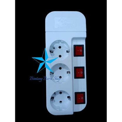 Pekanbaru Mikotek Stop Kontak Dengan Switch On Off 3 Lobang 4 Lobang 5 Lobang Sni / Terminal Kuningan / Colokan