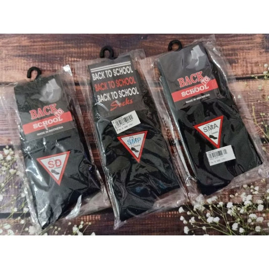 Pekanbaru Kaos Kaki Sekolah Hitam Polos