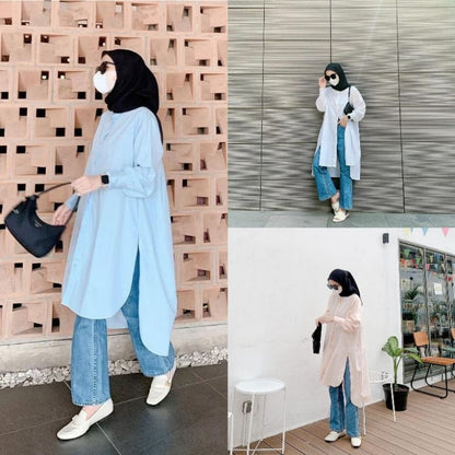 Pekanbaru Ailen Oversize Long Tunik / Hanley Long Shirt