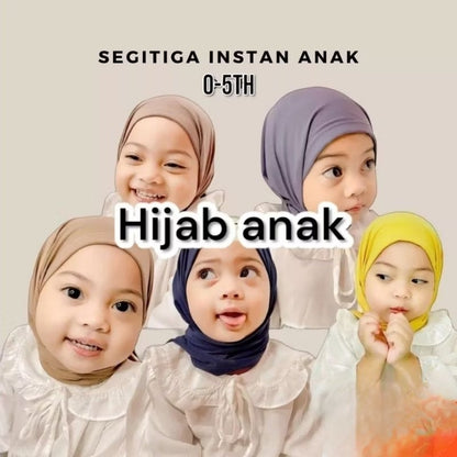 Pekanbaru Jilbab Anak Perempuan Kerudung Segitiga Instan
