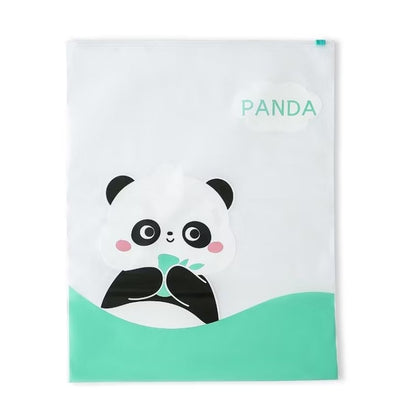 Pekanbaru Ziplock Travel Karakter Hewan Panda Lucu Pouch Penyimpanan Serbaguna