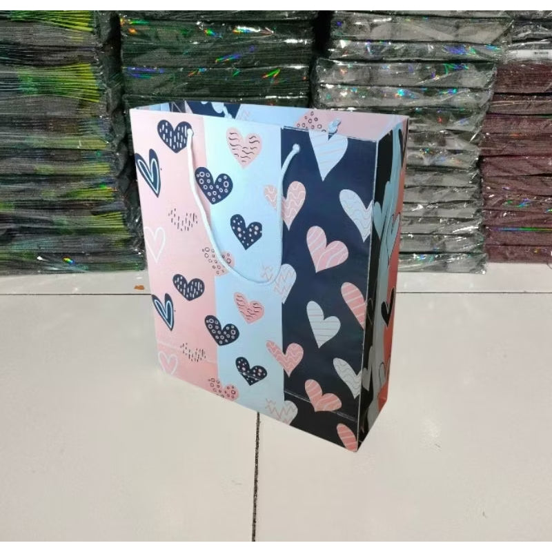 Pekanbaru HR- Paper Bag Motif Lovely Hello Kado Satuan Souvenir | Ulang Tahun | Wedding / Kualitas Baik