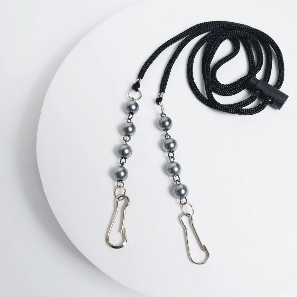 Pekanbaru Strap Masker Kristal Mutiara 2in1Kalung Pengait Konektor Lanyard masker HEADLOOP HIJAB