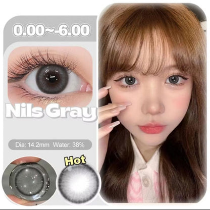 Pekanbaru Magister Softlens Minus Nils Brown Gray 14.2Mm 14.5Mm Lensa Kontak Warna Natural Lens Wedding