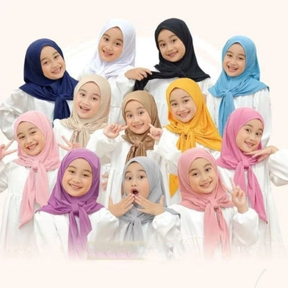 Pekanbaru Jilbab Anak Perempuan Kerudung Segitiga Instan