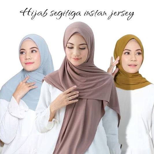 Pekanbaru Hijab Instan Segitiga Jersey Premium
