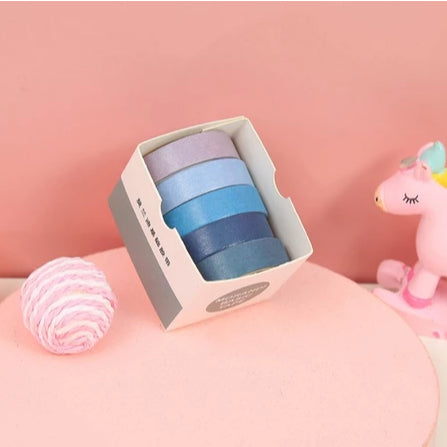 Pekanbaru Roll Masking Washi Tape Set 5 Pcs Basic Pattern Isi 5 Selotip Bahan Kertas Washi