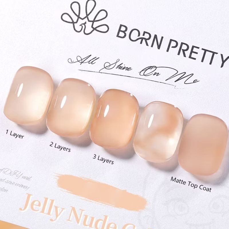 Pekanbaru [Bpom] Born Pretty Jelly Gel Polish 15Ml Nude Nail Gel Polish Cat Kuku Kutek Gel Nail Art Uv Led Gel