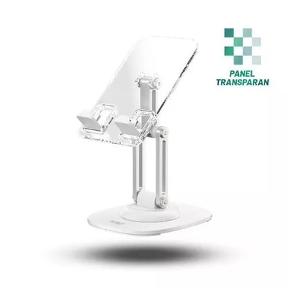 Pekanbaru Robot Universal Transparent Stand Holder Rt-Us16 Phone Tablet Holder Adjustable 360° Original