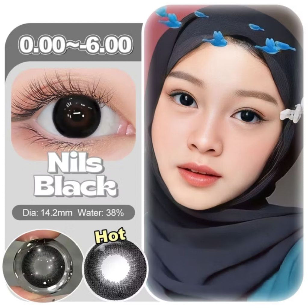Pekanbaru Magister Softlens Minus Nils Brown Gray 14.2Mm 14.5Mm Lensa Kontak Warna Natural Lens Wedding