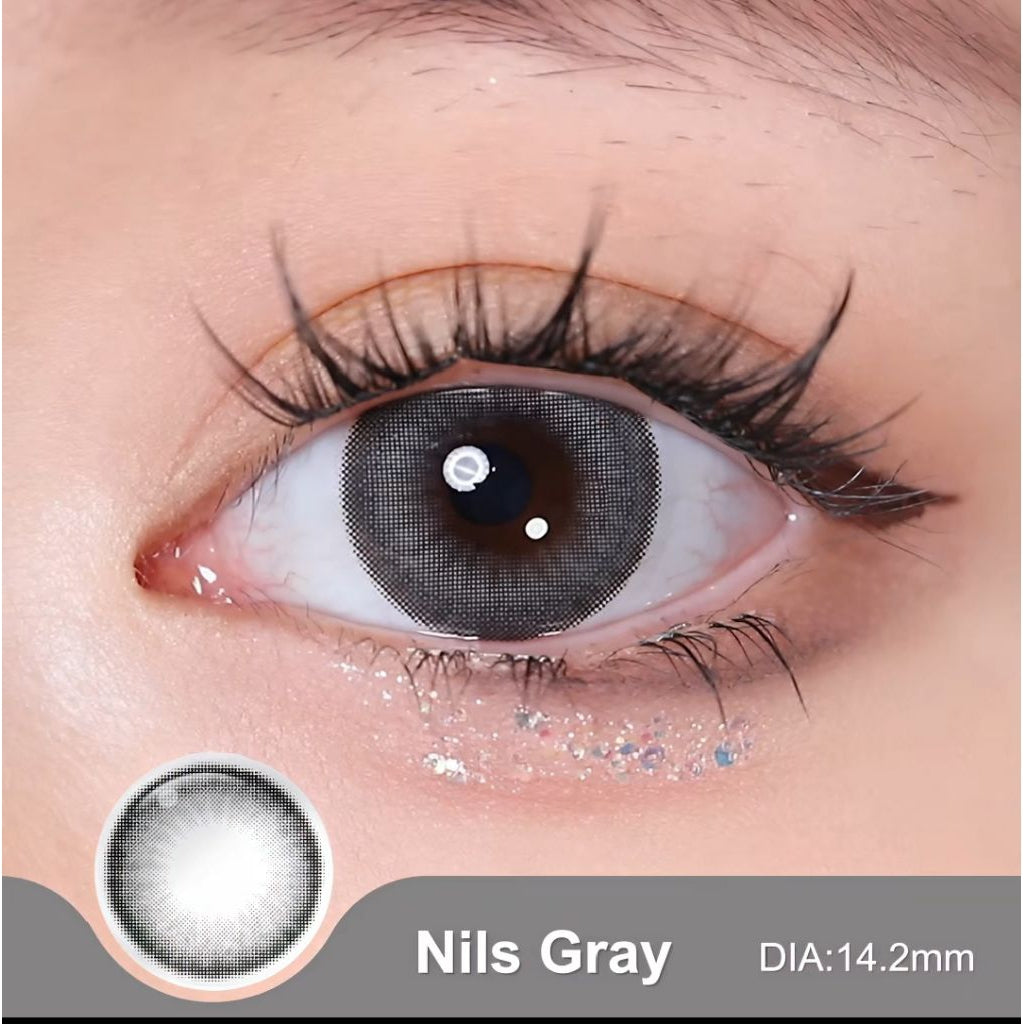 Pekanbaru Magister Softlens Minus Nils Brown Gray 14.2Mm 14.5Mm Lensa Kontak Warna Natural Lens Wedding