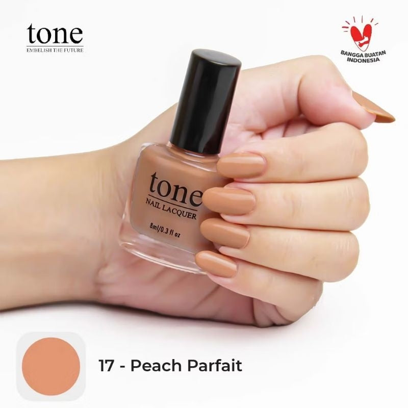 Pekanbaru Lacquer Kutek Tone Nail  Nude Halal Murah 8Ml | Cat Kuku Tone Nail Polish 8Ml