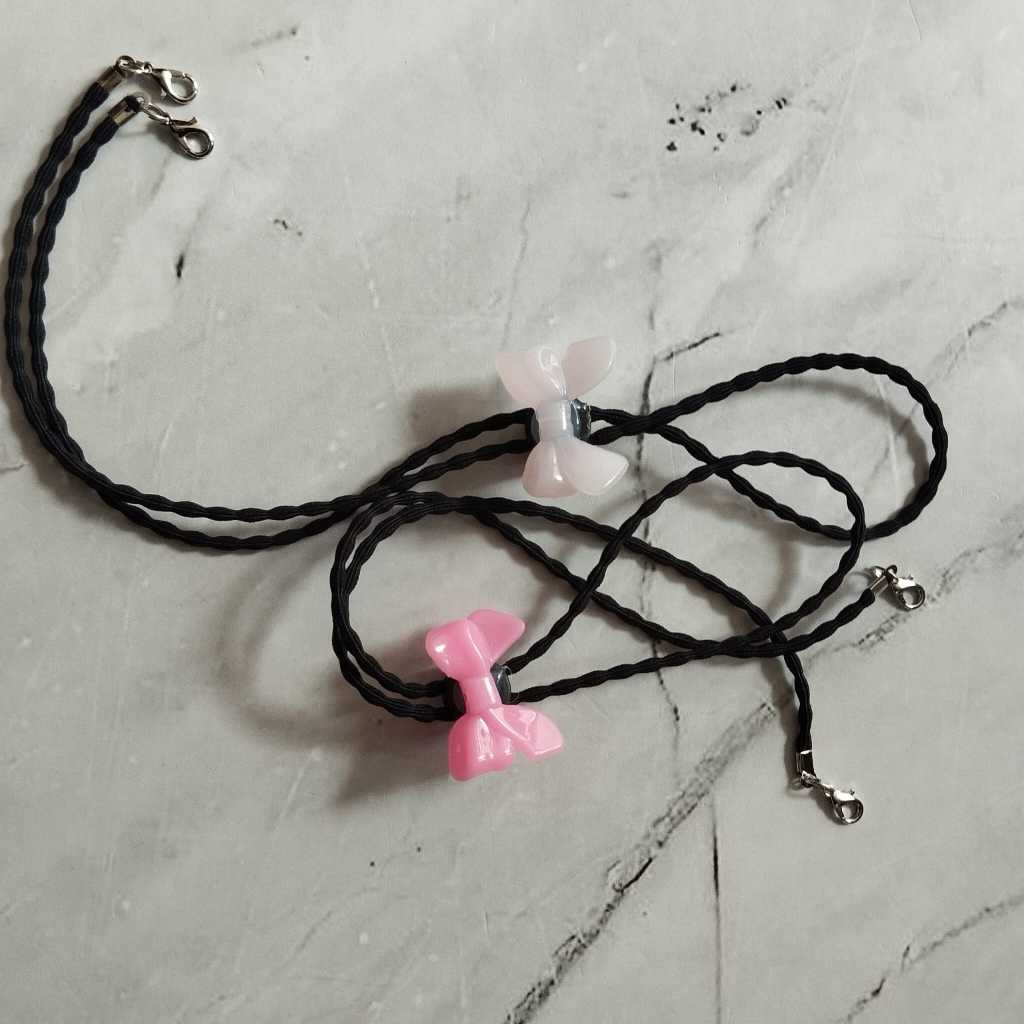 Pekanbaru [YL] Strap Masker 2 in 1/ Kalung Masker / Kalung Gantungan Masker Multifungsi Bisa dipakai utk Hijab / Strap Masker Pita/Kalung Masker Hijab 2 in 1 Stap Masker Elastis Konektor Masker Boba