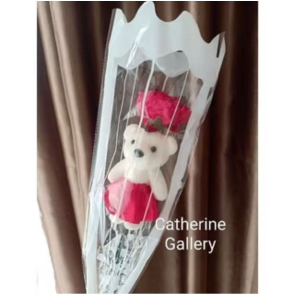 Pekanbaru Bunga Teddy Setangkai / Bunga Valentine / Bunga Mawar Teddy / Bunga Hari Guru