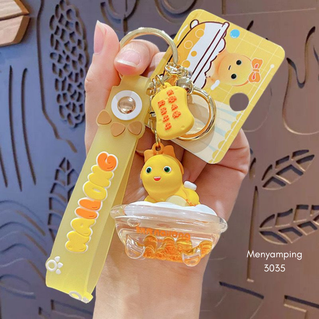 Pekanbaru Gantungan Kunci Nailong Dino Kuning Karakter Emoticon Full Body Badan Gemoy Keychain