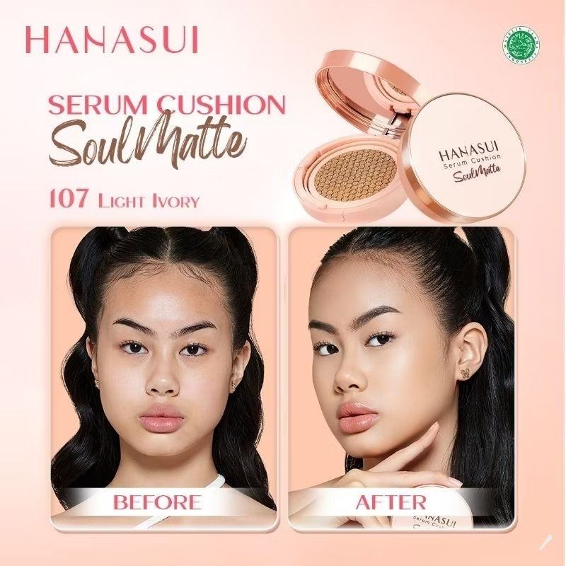 Pekanbaru Hanasui Serum Cushion Soulmatte Foundation Bedak