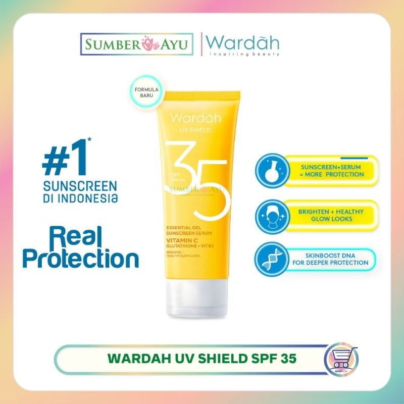 Pekanbaru [Kemasan Baru] Wardah Uv Shield Sunscreen Gel Spf 35