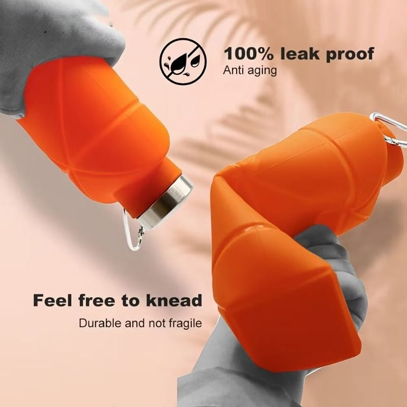 Pekanbaru Botol Minum Lipat Collapsible Reusable Silicone Water Bottle Botol Air Minum Lipat Botol Lipat 700Ml.