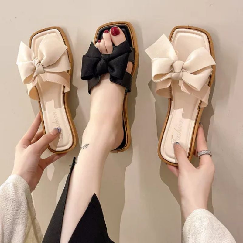 Pekanbaru Sandal Slop Wanita / Sandal Flat Wanita Korea Import / Sandal